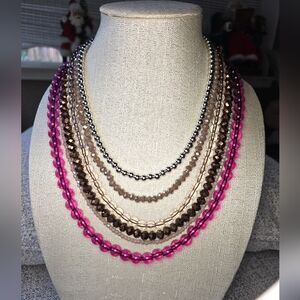 Natasha Multi-Layered Beaded Necklace